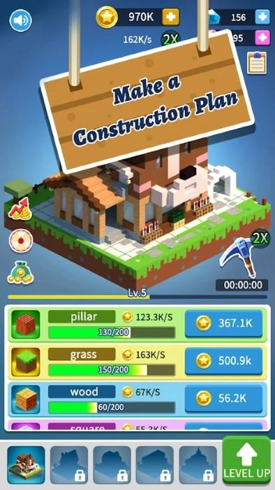 积木建筑3d游戏下载,积木建筑3d,像素游戏,建造游戏